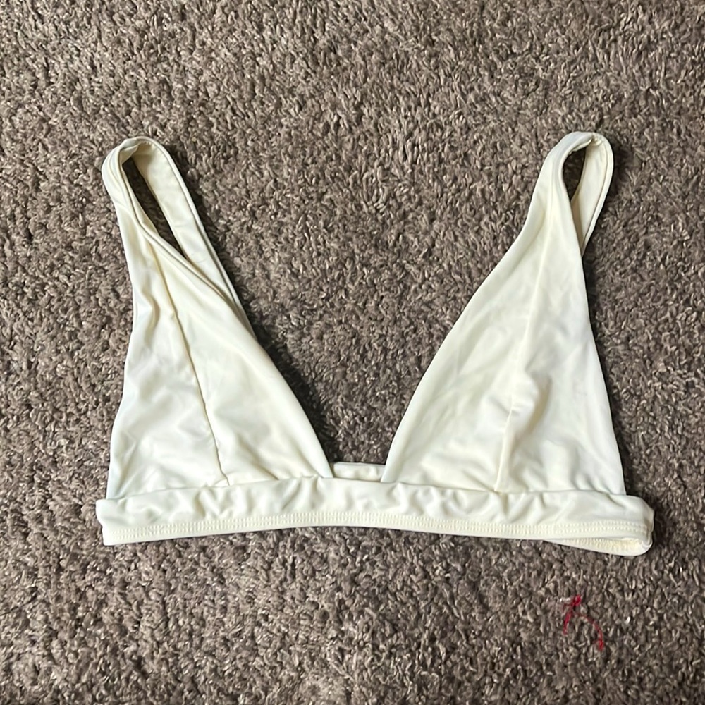 SHEIN pale yellow bikini top FOR SALE